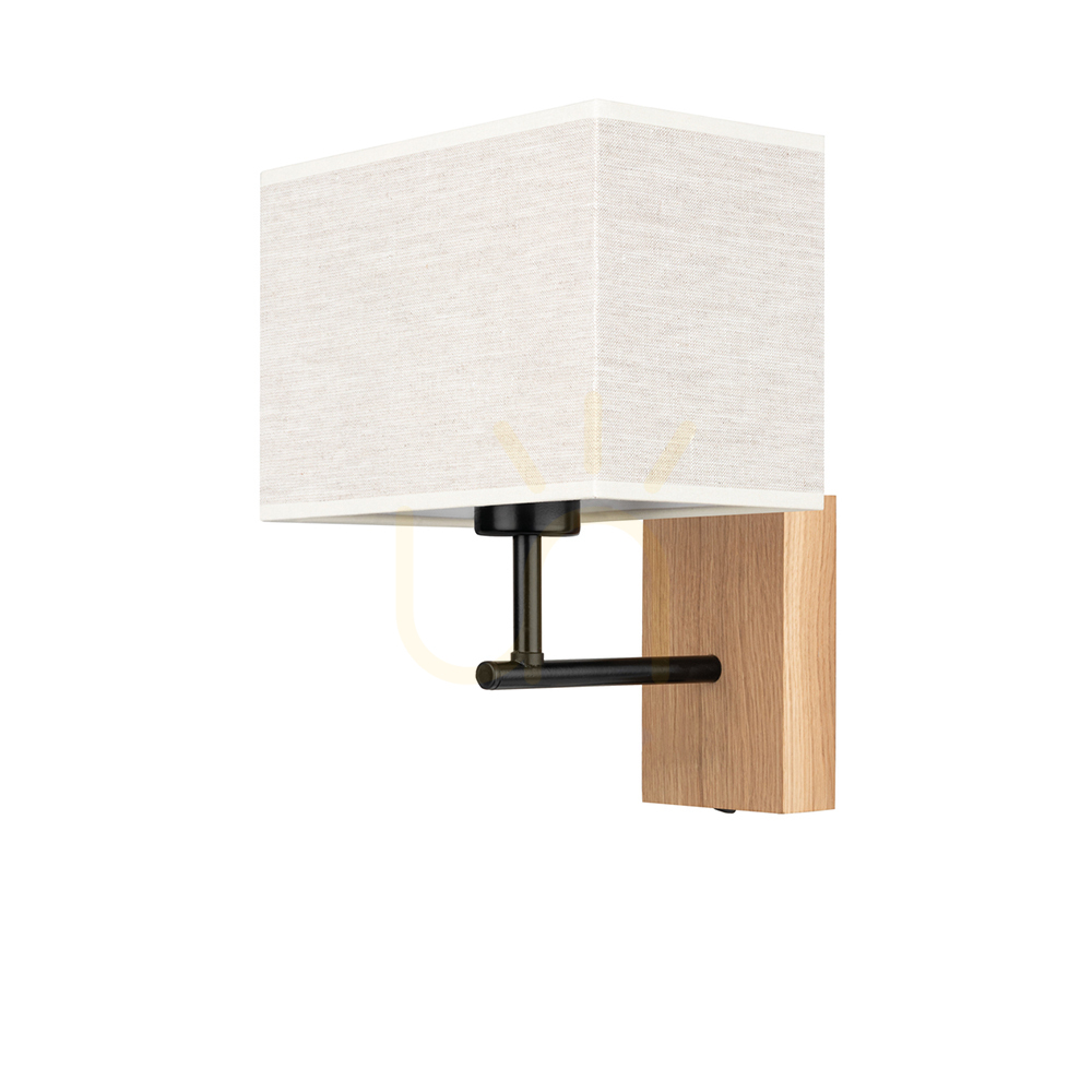 Kontrola Nástěnné svítidlo Lector, olejovaný dub/černá, béžový stínidlo, 1xE27, 22 cm Nástěnné svítidlo Lector, olejovaný dub/černá, béžový stínidlo, 1xE27, 22 cm