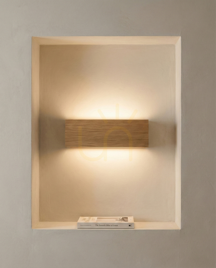 Pohled Nástěnné svítidlo Block, olejovaný dub/černá, 2xG9, 33 cm Nástěnné svítidlo Block, olejovaný dub/černá, 2xG9, 33 cm