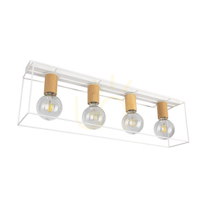 Stropní svítidlo Gretter, 4xE27, Max. 60 W, bílá/olejovaný dub, 75 cm small 0