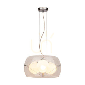 Závěsné svítidlo Lola, 3xE27, max.. 40 W, chrom/čiré/bílé/čiré, Ø 42 cm small 1