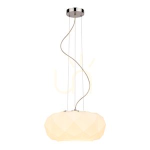Závěsné svítidlo Terra, 1xE27, Max. 60 W, chrom/čiré/bílé, Ø 38 cm small 1