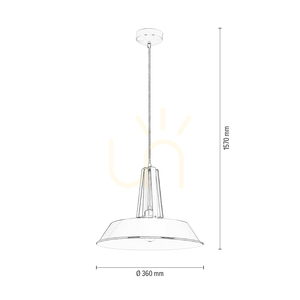 Závěsné svítidlo Alvar 1xE27 60 W, slonová kost/černá, Ø 36 cm small 2
