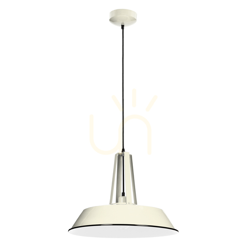 Kontrola Závěsné svítidlo Alvar 1xE27 60 W, slonová kost/černá, Ø 36 cm