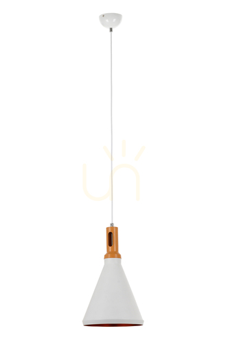 Kontrola Závěsné svítidlo Selene 1xE27 60 W, bílé/hnědé, Ø 25 cm