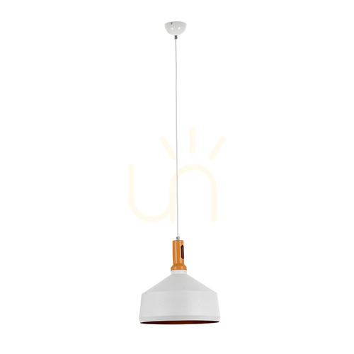 Kontrola Závěsné svítidlo Selene 1xE27 60 W, bílé/hnědé, Ø 34 cm
