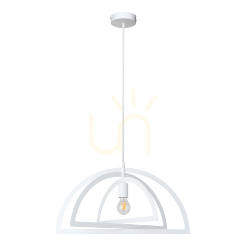 Kontrola Závěsné svítidlo Justyna, 1xE27, 60 W, bílé, Ø 57 cm