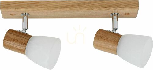 Kontrola Stropní lišta Bea 2xE14 40 W, přírodní dub, 30,5 cm