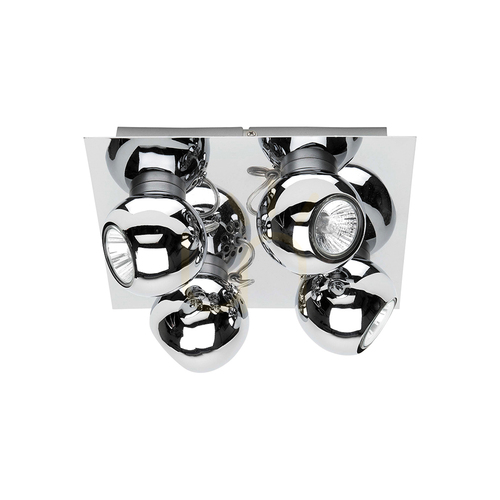 Kontrola Stropní svítidlo Sergio včetně. 4xGU10 LED 4,5 W, chrom, 25 cm