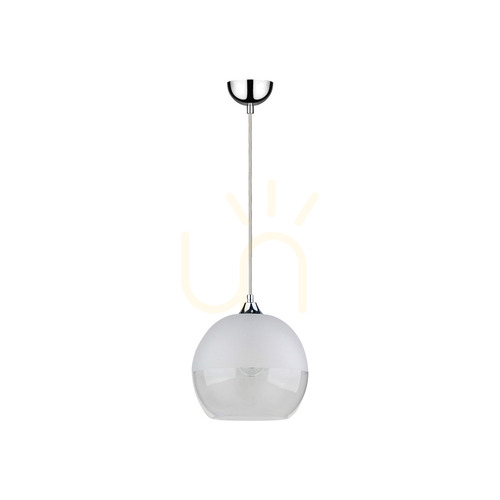 Kontrola Závěsné svítidlo Globe 1xE27 60 W, chrom/čiré/čiré, Ø 25 cm