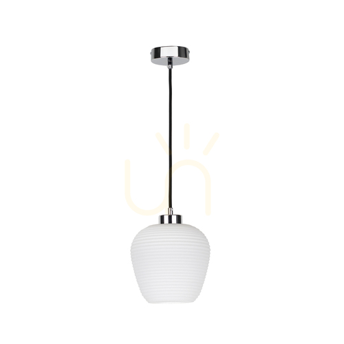 Kontrola Závěsné svítidlo Pulsar, 1xE27, 60 W, chrom/černá/bílá, Ø 20 cm