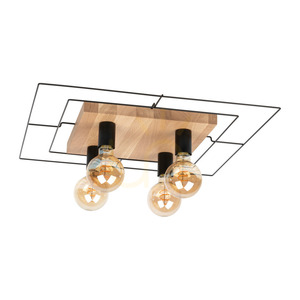 Stropní svítidlo Chester, 4xE27, Max. 60 W, olejovaný dub/černá, 58 cm small 0