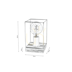 Stolní lampa Gretter, 1xE27, Max. 25 W, olejovaný dub/černá, 13,5 cm small 1
