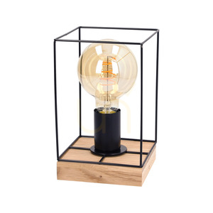 Stolní lampa Gretter, 1xE27, Max. 25 W, olejovaný dub/černá, 13,5 cm small 0