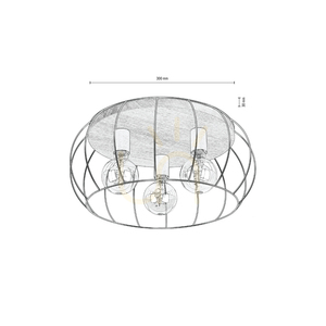 Stropní svítidlo Chester, 3xE27, Max. 60 W, olejovaný buk/černá, Ø 50 cm small 1