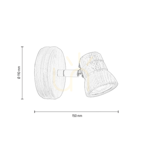 Nástěnné svítidlo Tessa, 1xGU10 LED, 4,5 W, olejovaný dub small 2