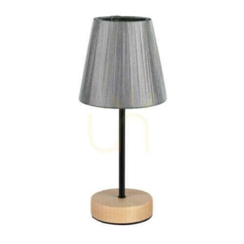 Kontrola Stolní lampa Mila Wood, 1xE14, Max. 25 W, bříza/černá/šedá, Ø 14 cm