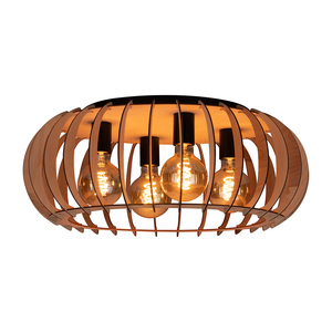 Stropní svítidlo Shiro, 4xE27, Max. 15 W, černá/bříza, Ø 60 cm small 1