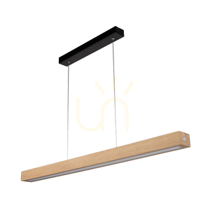 Závěsné svítidlo Valjevo, včetně 1x LED žárovky 28 W, černá/olejovaný dub/dotykový stmívač, 90 cm small 0