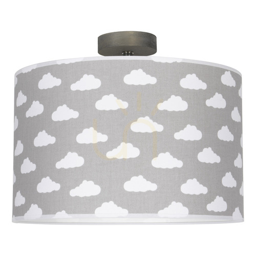 Kontrola Stropní svítidlo Fiete, 1xE27, Max. 60 W, mořená borovice, šedá/chrom/šedobílá, Ø 38 cm