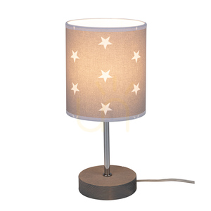 Stolní lampa Fiete, 1xE27, Max. 25 W, borovice mořená do šeda / chrom / šedobílá, Ø 13 cm small 1