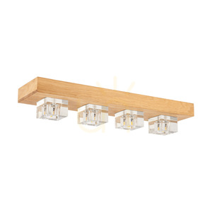 Stropní svítidlo Tony, včetně 4 LED žárovek G4 o výkonu 2,5 W, olejovaný dub/čiré sklo, 56 cm small 0