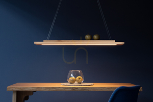 Závěsné svítidlo Tablero 2xLED, 42 W, černá/olejovaný dub, 120 cm small 2