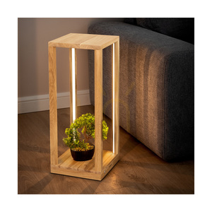 Stůl Tavoli 1xLED, 33 W, olejovaný dub/černá/dotykový stmívač, 25 cm small 1