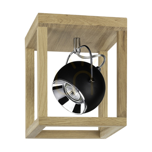 Stropní svítidlo Roy, včetně 1 ks LED žárovky GU10 o výkonu 5 W, olejovaný dub/černá, 20 cm small 0