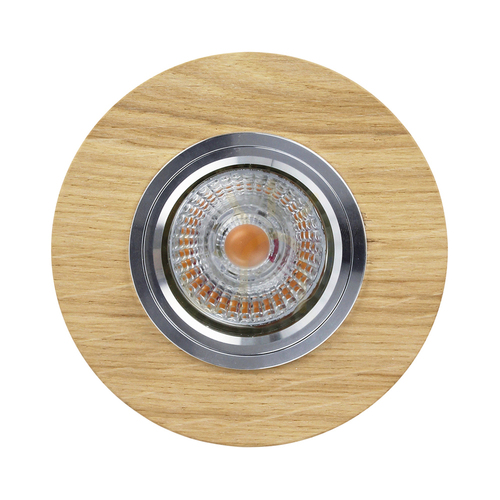 Kontrola Kulaté stropní svítidlo Vitar Wood, včetně 1 ks LED žárovky GU10 6 W, olejovaný dub, Ø 10 cm