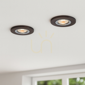 Kulaté stropní svítidlo Vitar Wood, včetně 1 ks LED žárovky GU10 6 W, ořech, Ø 10 cm small 1