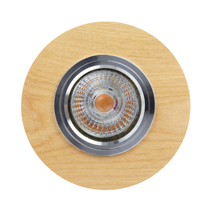 Kulaté stropní svítidlo Vitar Wood, včetně 1 ks LED žárovky GU10 6 W, bříza, Ø 10 cm small 0