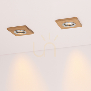 Stropní svítidlo Vitar Wood Square, včetně 1 ks LED žárovky GU10 o výkonu 6 W, olejovaný dub, 9,5 cm small 1