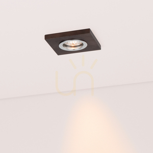 Stropní svítidlo Vitar Wood Square, včetně 1 ks LED žárovky GU10 o výkonu 6 W, ořech, 9,5 cm small 1