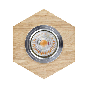 Stropní svítidlo Vitar Wood, včetně 1 ks LED žárovky GU10 o výkonu 6 W, olejovaný dub/chrom, 11 cm small 0