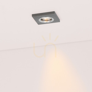 Stropní svítidlo Vitar Square, včetně 1 ks LED žárovky GU10 o výkonu 6 W, šedá/chrom, 9,5 cm small 1