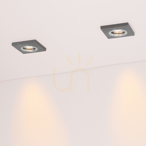Stropní svítidlo Vitar Square, včetně 1 ks LED žárovky GU10 o výkonu 6 W, šedá/chrom, 9,5 cm small 2