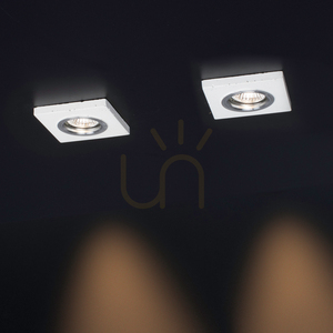 Stropní svítidlo Vitar Square, včetně 1 ks LED žárovky GU10 o výkonu 6 W, bílá/chrom, 9,5 cm small 1