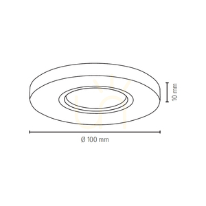 Kruhové stropní svítidlo Vitar, včetně 1 ks LED žárovky GU10 o výkonu 6 W, šedá/chrom, Ø 10 cm small 3