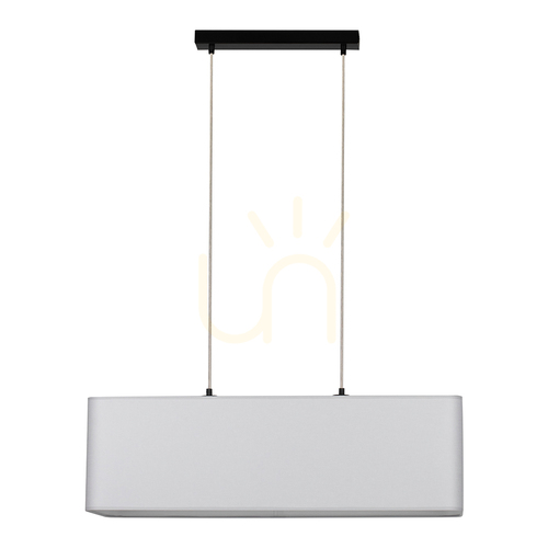 Kontrola Závěsné svítidlo Cassida 2xE27 40 W, černé/průhledné PVC/šedé, 80 cm