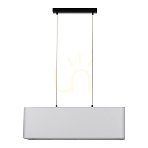 Závěsné svítidlo Cassida 2xE27 40 W, černé/průhledné PVC/šedé, 80 cm small 0