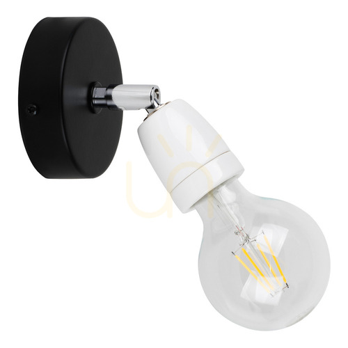 Kontrola Nástěnné svítidlo Corfu 1xE27 Max. 25 W, černá/bílá, 13 cm