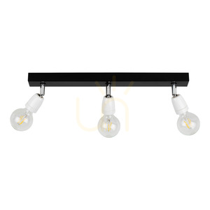 Stropní svítidlo Corfu, 3xE27, Max. 25 W, černá/bílá, 57 cm small 0