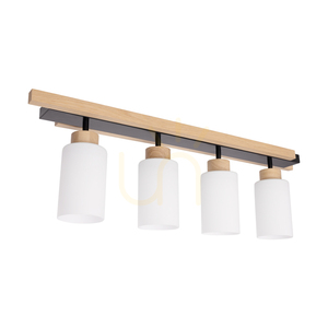 Stropní svítidlo Mostar 4xE27 Max. 60 W, olejovaný dub/černá/bílá, 75 cm small 0