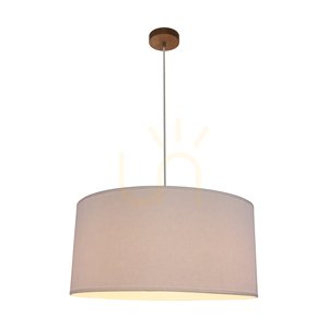 Závěsné svítidlo Lorios 1xE27 Max. 60 W, olejovaný dub / čirý / bílá celulóza, Ø 50 cm small 1