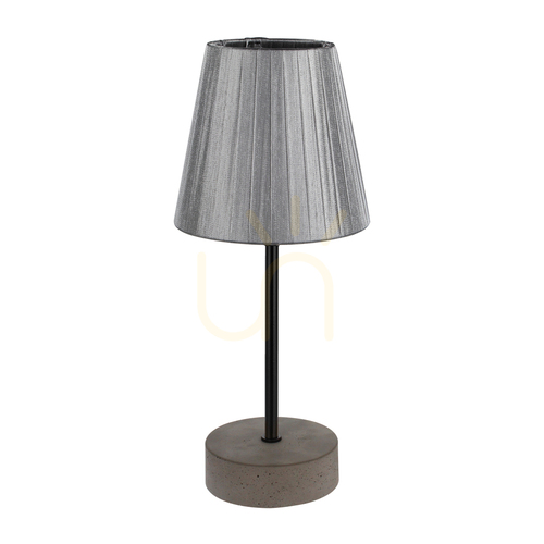Kontrola Stolní lampa Mila, 1xE14 max.. 25 W, betonově šedá/černá/černé PVC/šedá, Ø 14 cm