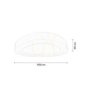 Stropní svítidlo Cloud včetně. 96 W, bílá LED, 105 cm small 2