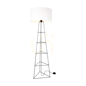 Stojací lampa Marlene 1xE27 60 W černá/černá/bílá Ø 50 cm small 1