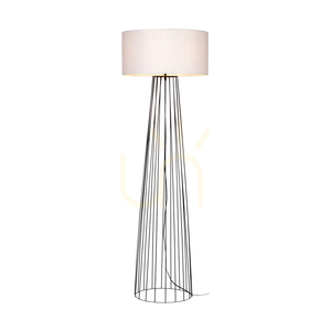Stojací lampa Swan 1xE27 Max. 60 W, černá/černá PVC/bílá, Ø 50 cm small 1
