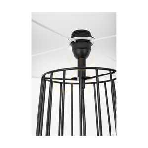 Stojací lampa Swan 1xE27 Max. 60 W, černá/černá PVC/bílá, Ø 50 cm small 2