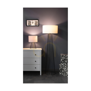 Stojací lampa Swan 1xE27 Max. 60 W, černá/černá PVC/bílá, Ø 50 cm small 4
